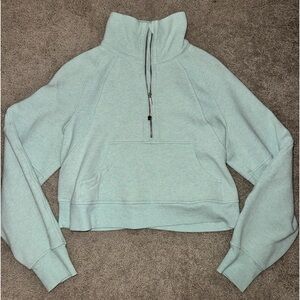 Lululemon oversized scuba funnel neck in heathered delicate mint - size XS/S